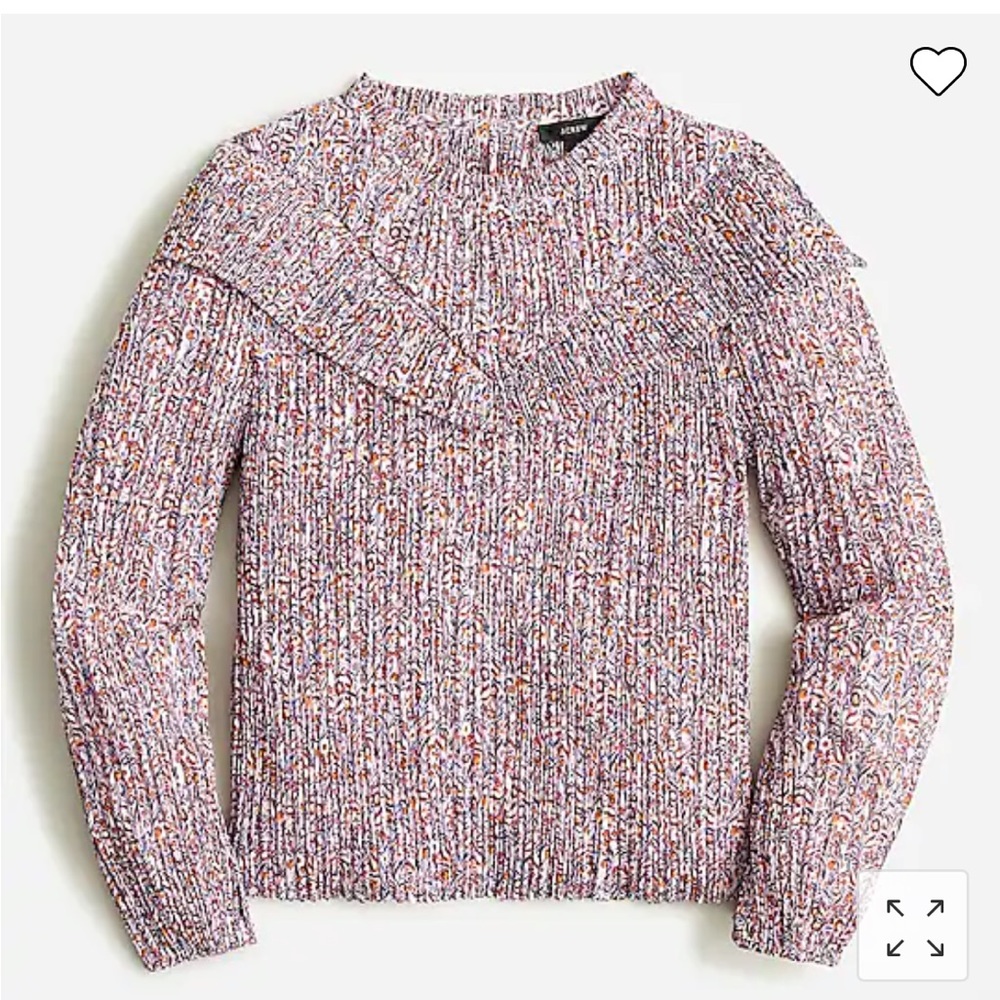 Brand new with tags J Crew crinkle chiffons v- detail top on floral fields